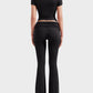 Women's Ultra-Soft 2-Piece Stretch Lounge Set: Comfy Top & Flare Pants