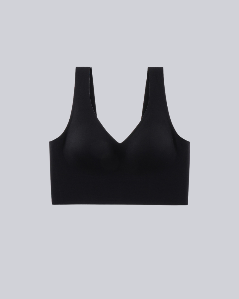 Wireless Back Smoothing V-Neck Seamless Tank Bra with Comfort Support