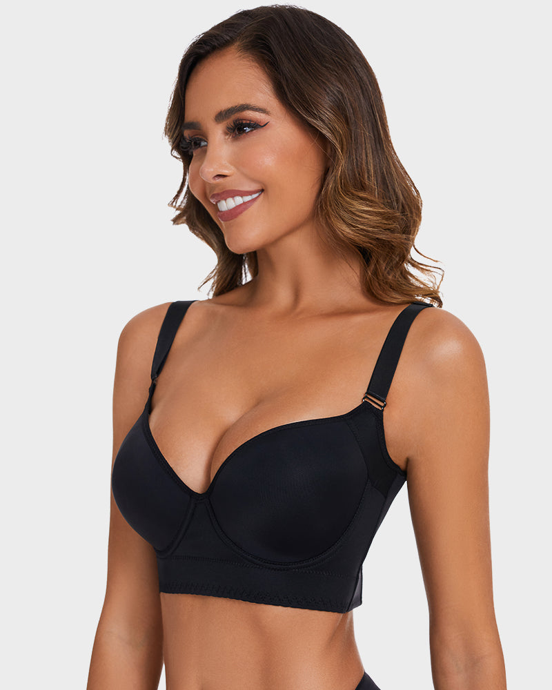 SheCurve Ultimate Lift Back Smoothing Bra 2-Pack: Black & Beige Comfort