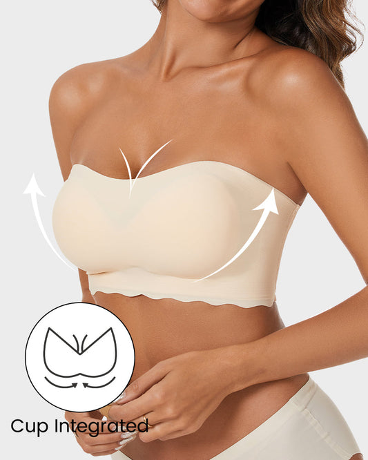Plus Size Invisible Strapless Push Up Bra: Wireless, Backless, Reusable Lifting