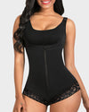 Sensual Lace Zipper Open Bust Shapewear Bodysuit: Ultimate Firm Tummy Control