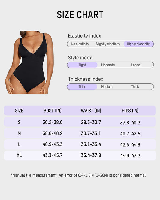 Seamless V-Neck Tummy Control Thong Bodysuit Shapewear: Smooth, Sculpt, Flatter.