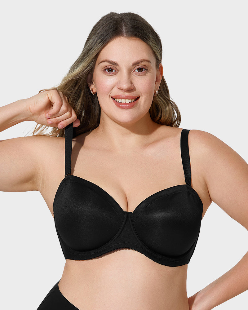 SheCurve Ultimate Comfort Push Up Unlined Bra with Removable Straps