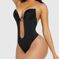 Seamless Strapless U-Plunge Thong Bodysuit for Backless Outfits