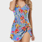 Stylish Plus Size Tummy Control One-Piece Swimsuit for Women, Slimming Fit