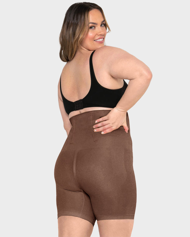 SheCurve® Seamless High-Waist Mid-Thigh Shaping Shorts Tummy Control Smoothing