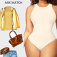 Seamless Crew Neck Sleeveless Sculpting Bodysuit Shapewear for All-Day Comfort