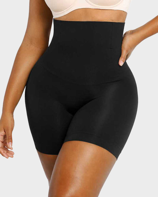 Invisible High-Waist Mid-Thigh Seamless Shaping Shorts for Tummy & Thigh Control