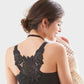 Elegant Rose Embroidered Front Closure Bra for Seamless Comfort and Easy Wear