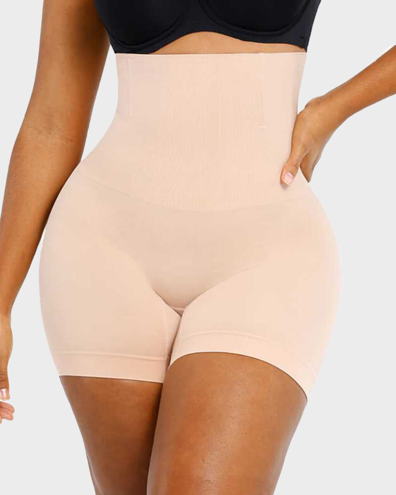 SheCurve® Seamless High-Waist Mid-Thigh Shaping Shorts Tummy Control Smoothing