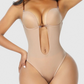 Seamless Strapless U-Plunge Thong Bodysuit for Backless Outfits