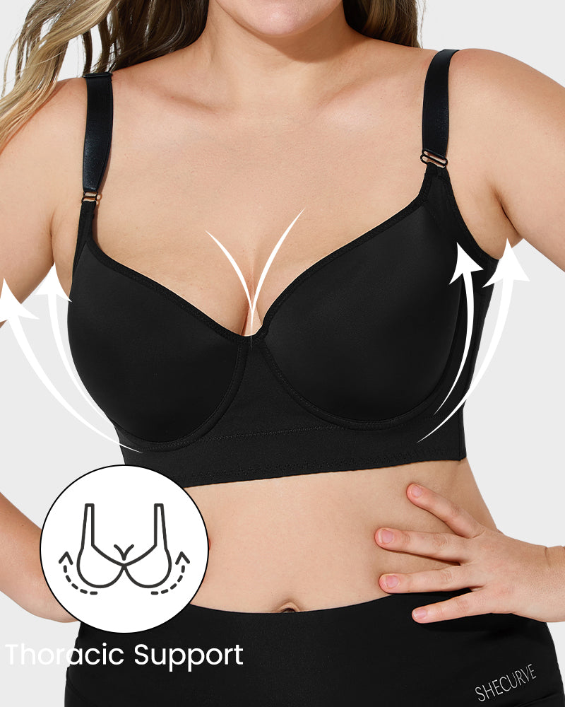 SheCurve Ultimate Lift Smoothing Longline Push-Up Bra for Enhanced Support