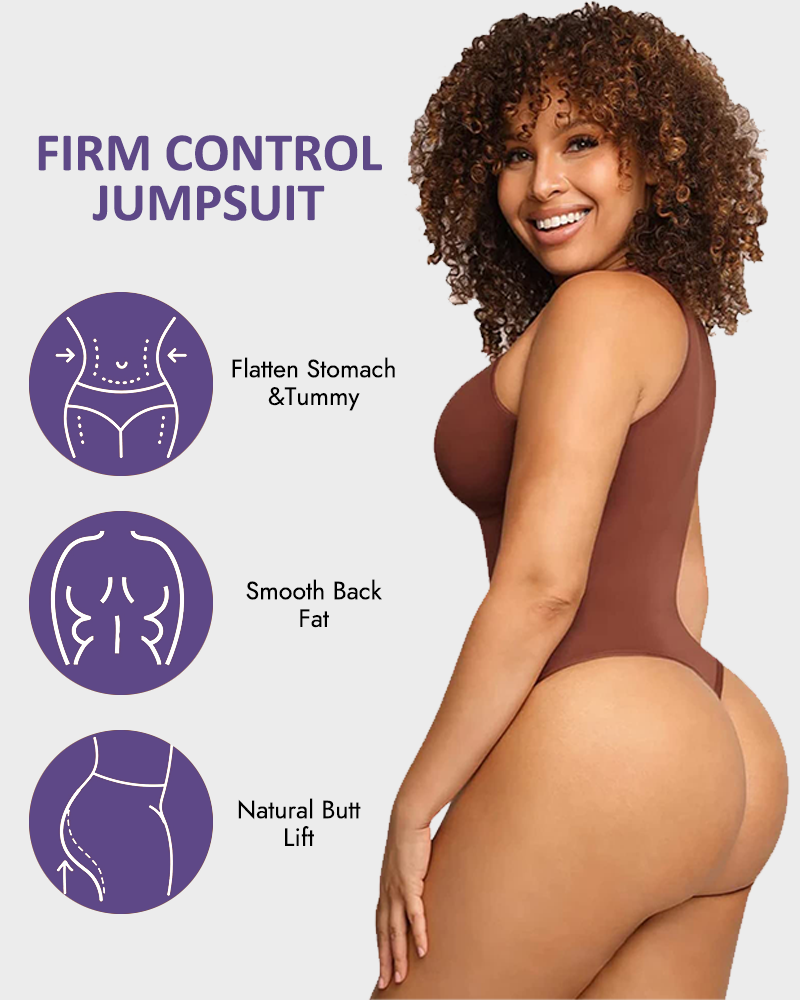 Seamless Crew Neck Sleeveless Sculpting Bodysuit Shapewear for All-Day Comfort