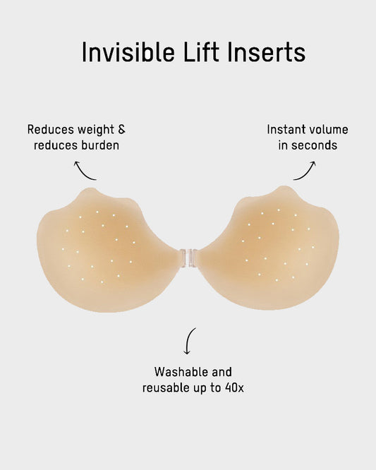 Comfortable Breathable Silicone Self-Adhesive Invisible Push-Up Bra 2-Pack
