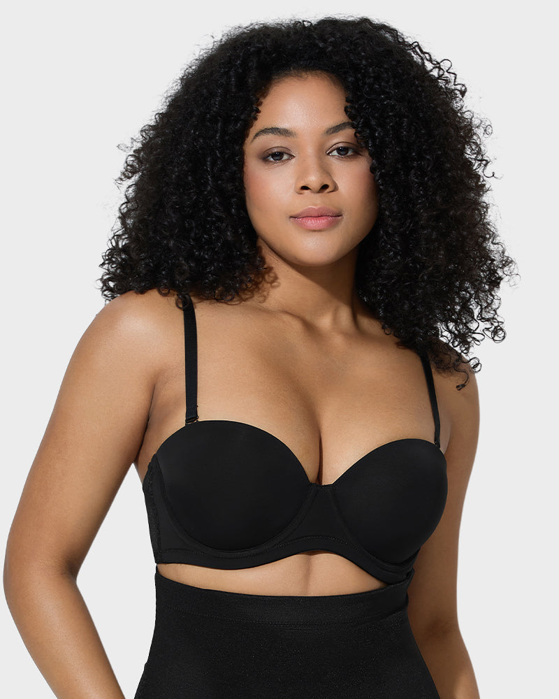 Comfortable Molded Cup Underwire Bra with Removable Straps for Versatile Support