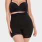 Boned High Waist Tummy Control Shaping Shorts with Zipper & Hooks