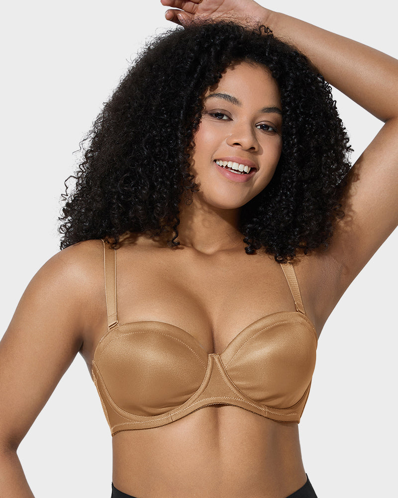 SheCurve Ultimate Comfort Push Up Unlined Bra with Removable Straps