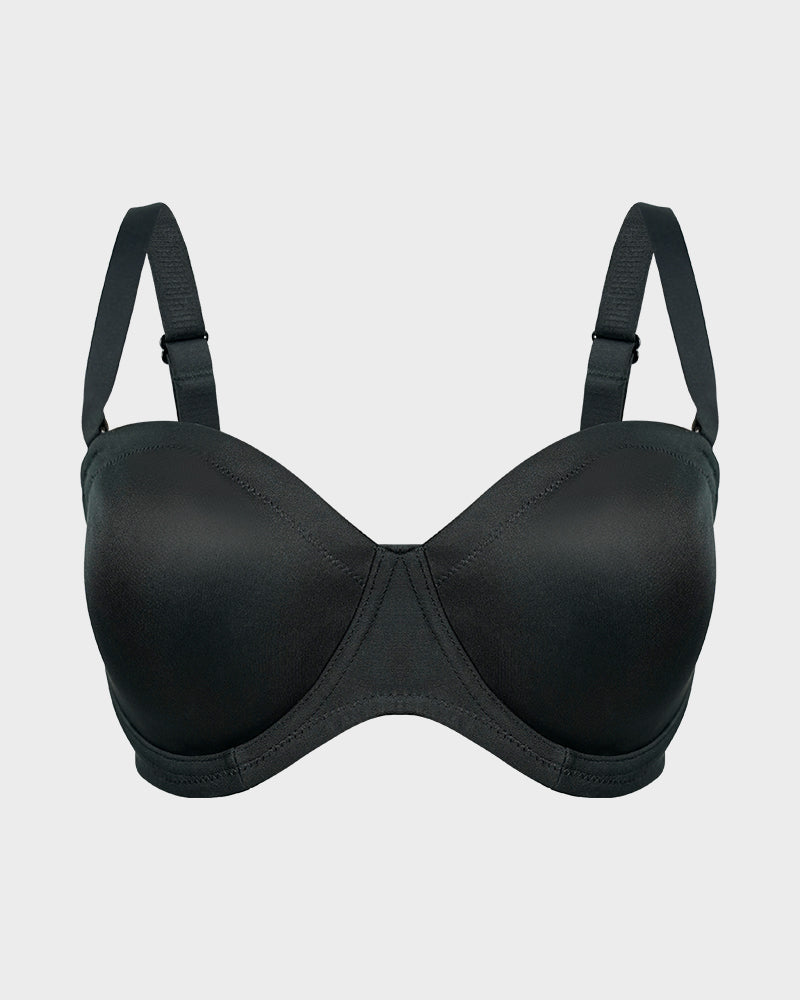 SheCurve Ultimate Comfort Push Up Unlined Bra with Removable Straps