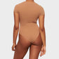 Seamless Everyday T-Shirt Bodysuit: Curve-Hugging, Tummy Control Shapewear for Women