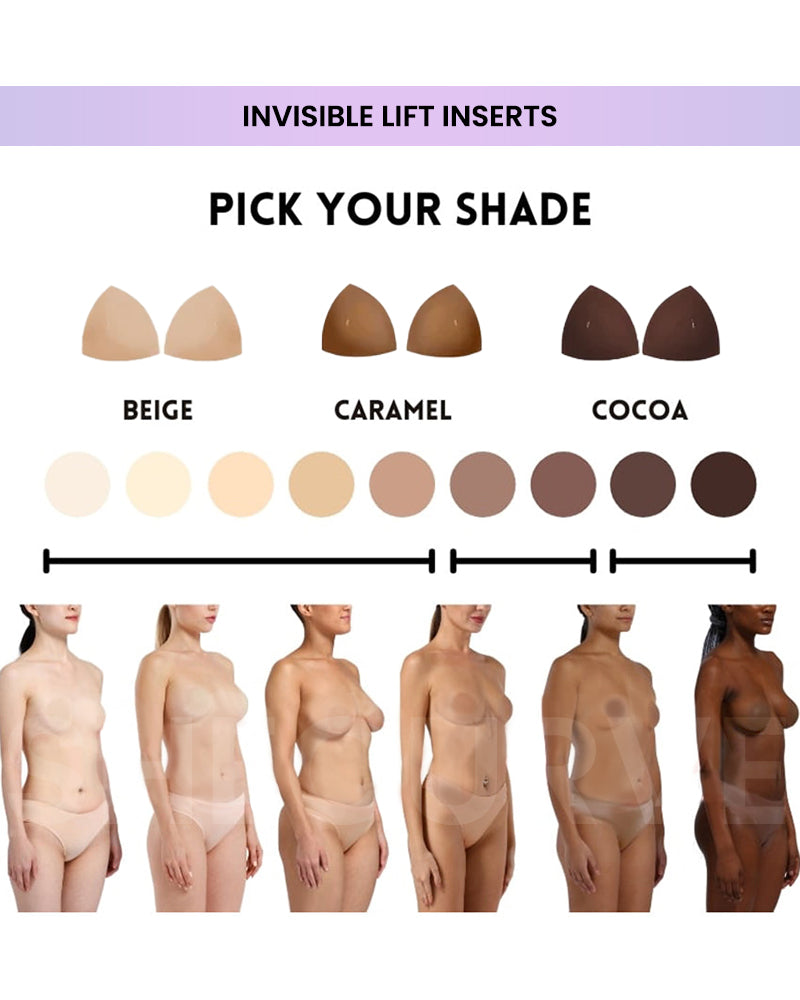 Reusable Invisible Double-Sided Adhesive Lift Inserts for Backless Outfits