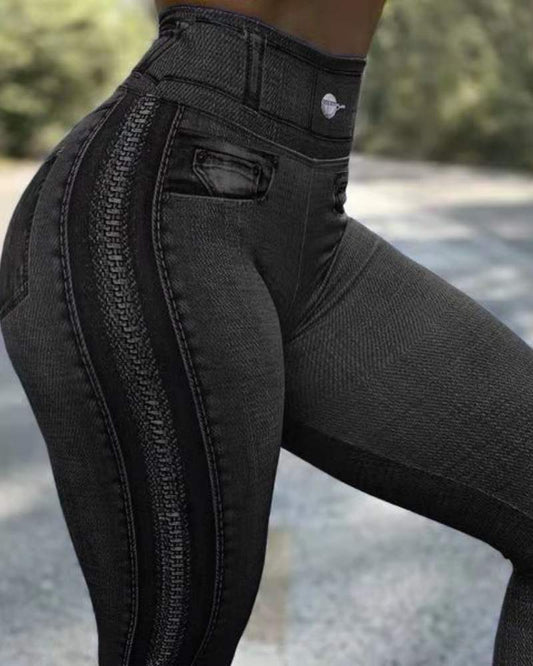 SheCurve High Waist Peach Lift Sports Leggings - Moisture-Wicking Performance