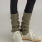 Cozy Ribbed Knit Leg Warmers for Women, Stylish Winter Warmth Accessory