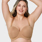 Comfortable Molded Cup Underwire Bra with Removable Straps for Versatile Support