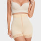 Boned High Waist Tummy Control Shaping Shorts with Zipper & Hooks