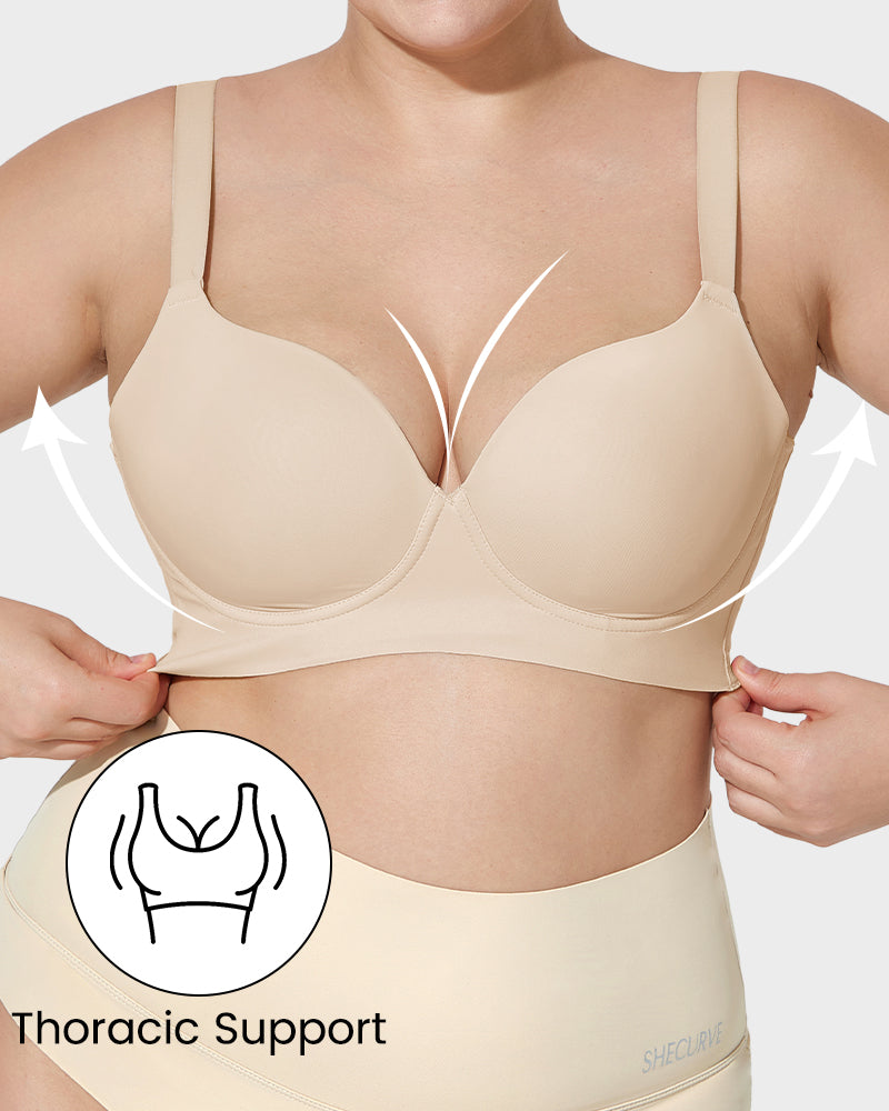 Ultimate Back Smoothing Push-Up Plunge Bra for Seamless Support and Lift