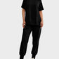Comfortable 2-Piece Lounge Pullover & Jogger Pants Set with Zipper Slits