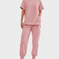 Chic Breathable Linen Blend 2-Piece Lounge Set with Zipper Slits