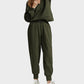 Ultra-Soft Ribbed Half-Zip Hoodie & Joggers Lounge Set for Women