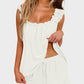 Women's Soft Ruffle Tank Top Shorts Pajama Set – Comfy Lounge Sleepwear