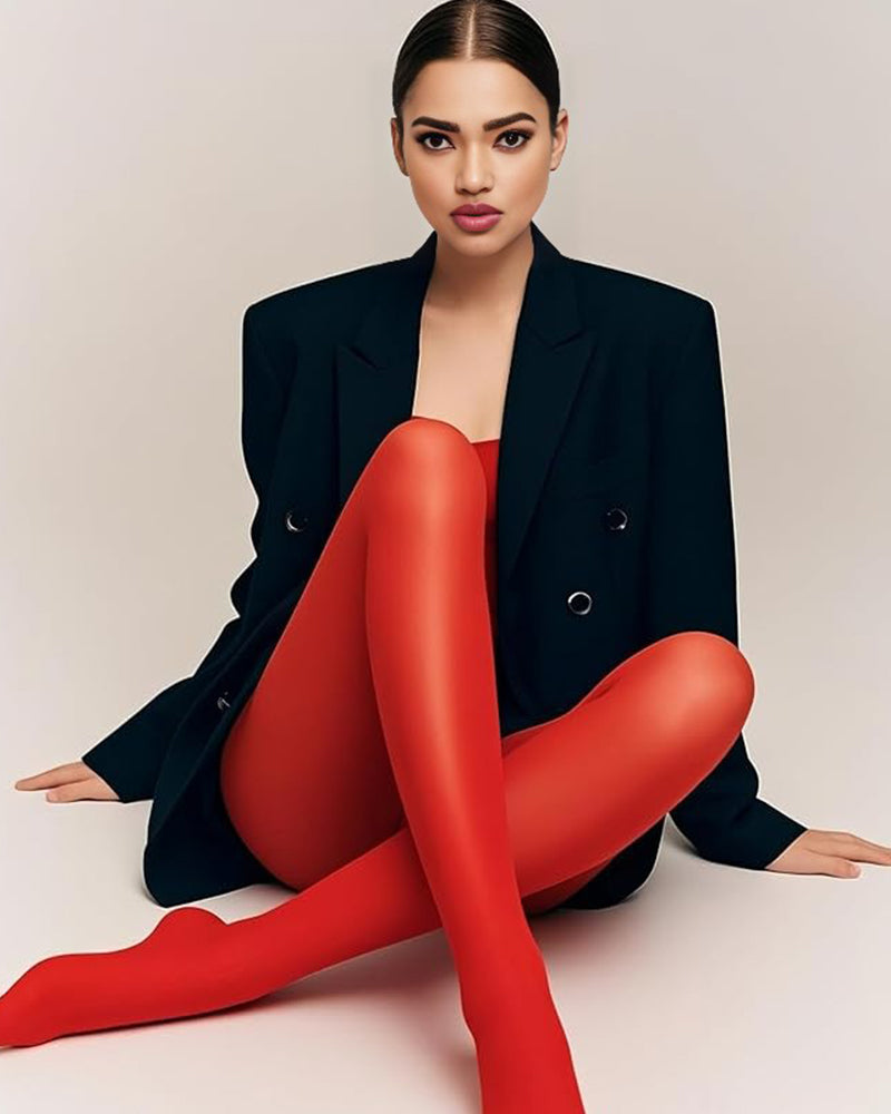 Ultra-Soft 200D Velvet Opaque Tights - Stretchy, Comfortable, and Warm