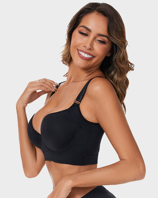 SheCurve Ultimate Lift Back Smoothing Bra 2-Pack: Black & Beige Comfort