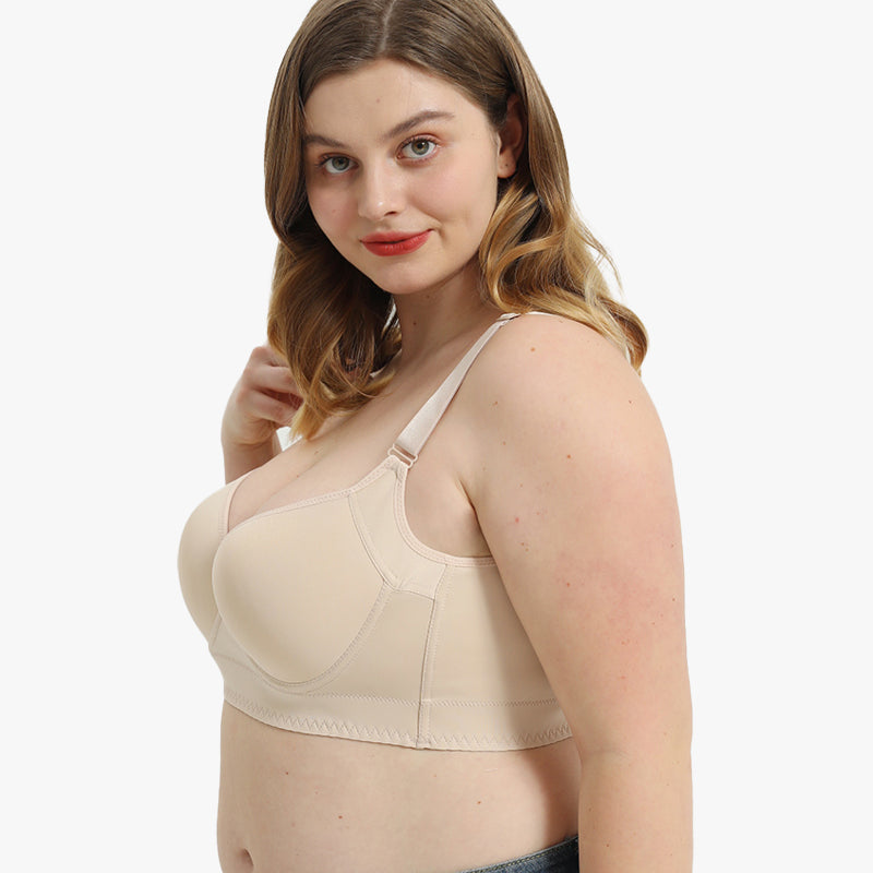 SheCurve® Seamless Wireless Full-Coverage Back Smoothing Bra 2-Pack for Women