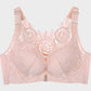 Elegant Rose Embroidered Front Closure Bra for Seamless Comfort and Easy Wear