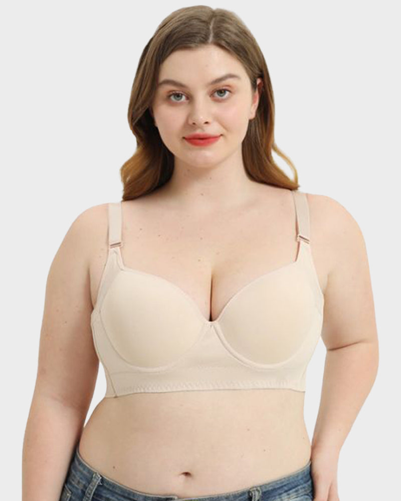 SheCurve Ultimate Lift Back Smoothing Bra 2-Pack: Black & Beige Comfort