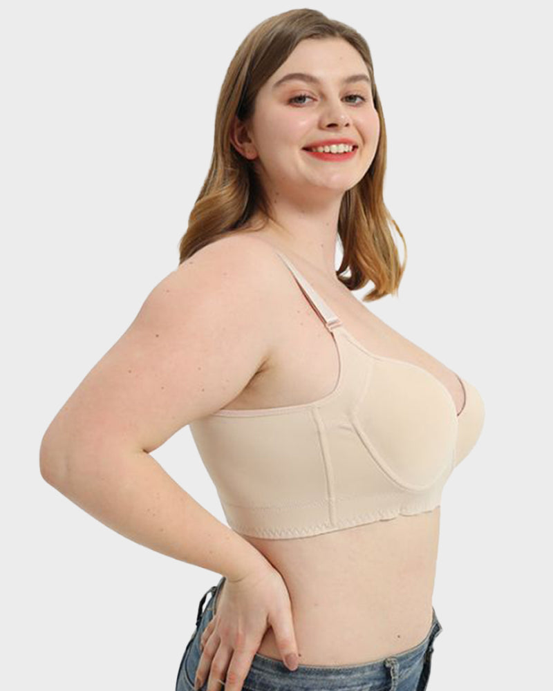 SheCurve Ultimate Lift Back Smoothing Bra 2-Pack: Black & Beige Comfort