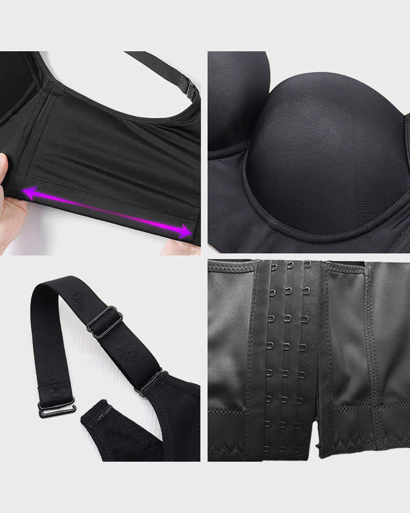 SheCurve Ultimate Lift Back Smoothing Bra 2-Pack: Black & Beige Comfort