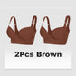 SheCurve® Seamless Push-Up Back Smoothing Bra 2-Pack - Wireless Comfort