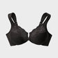 Chic Front-Closure Underwire Lace Print Bra for Effortless Plus Size Comfort