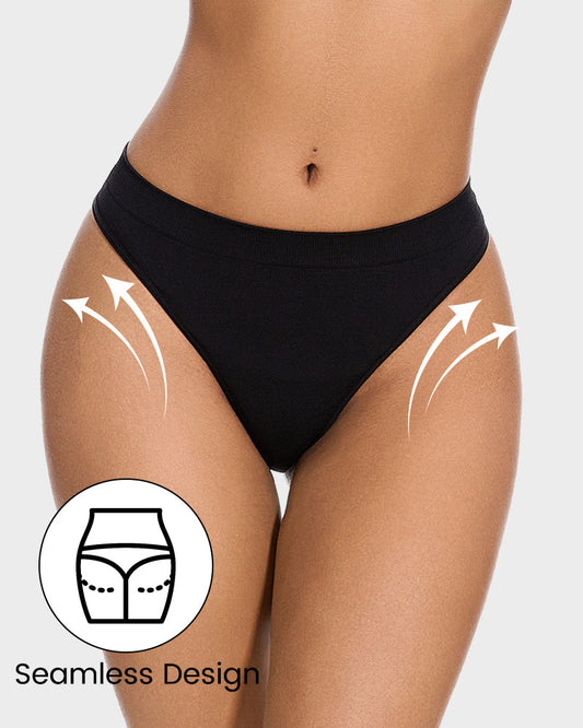 Invisible Seamless Comfort Thong Panties 2-Pack for Women Everyday Wear