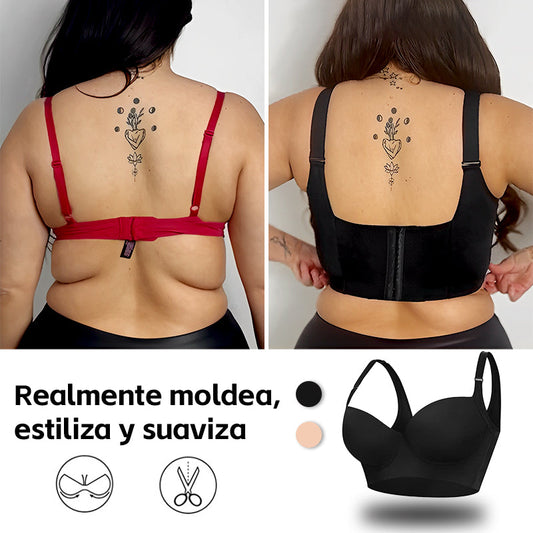 SheCurve® Ultimate Comfort Push-Up Back Smoothing Bra 2-Pack - Seamless Wireless Support
