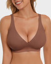Comfortable Seamless Deep V Wireless Push-Up Bra for Ultimate Support