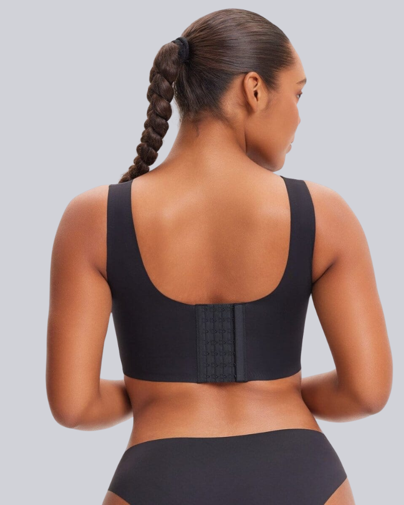 Wireless Back Smoothing V-Neck Seamless Tank Bra with Comfort Support