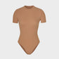 Seamless Everyday T-Shirt Bodysuit: Curve-Hugging, Tummy Control Shapewear for Women