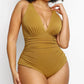 Smart Sculpt Plunge One-Piece Swimsuit with Tummy Control and Flattering Design