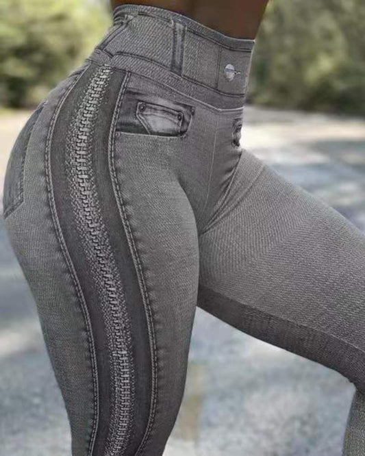 SheCurve High Waist Peach Lift Sports Leggings - Moisture-Wicking Performance
