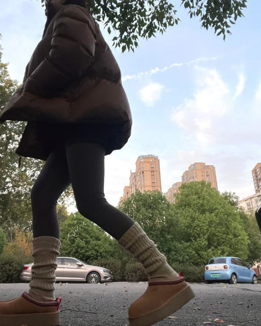 Cozy Ribbed Knit Leg Warmers for Women, Stylish Winter Warmth Accessory